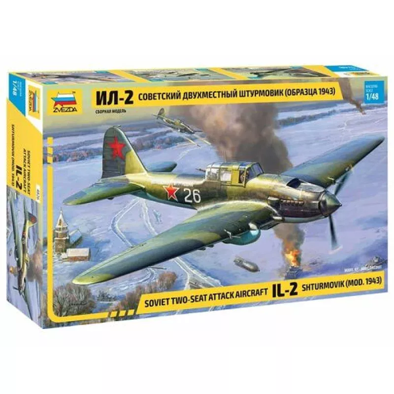 Zvezda 1/48 scale WW2 Russian IL-2 STORMOVIK MOD 1943