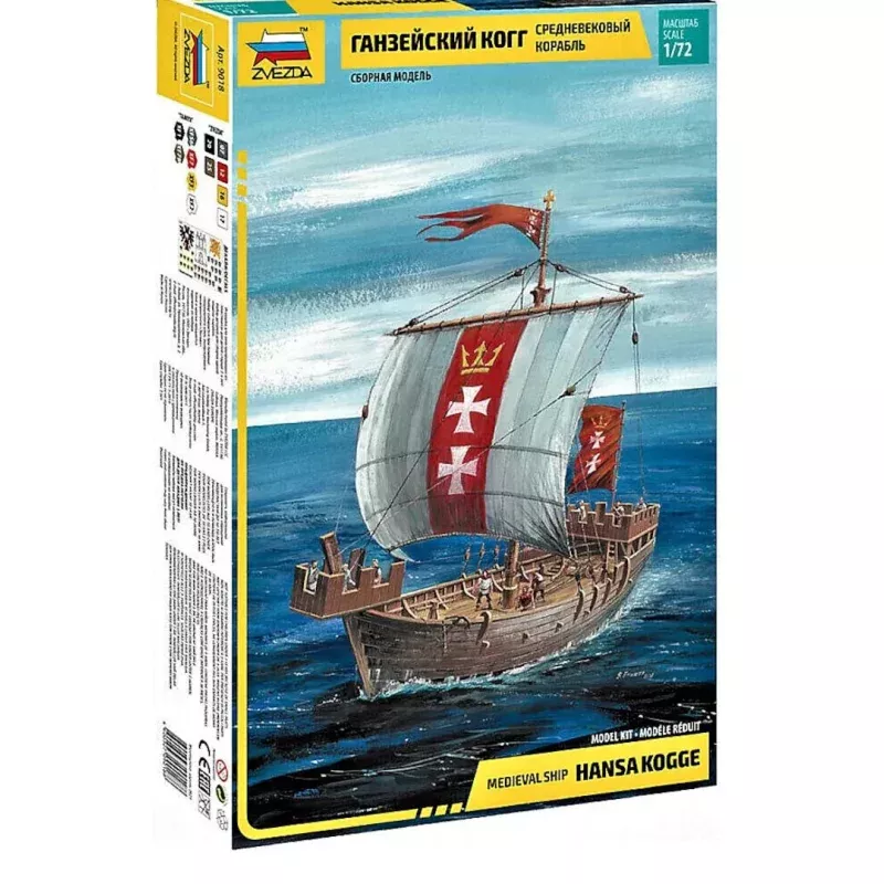 ZVEZDA 1/72 Hansa Kogge Medieval Ship Model Kit