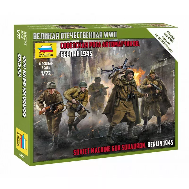 ZVEZDA 1/72 scale WW2 SOVIET MACHINE GUN SQUAD